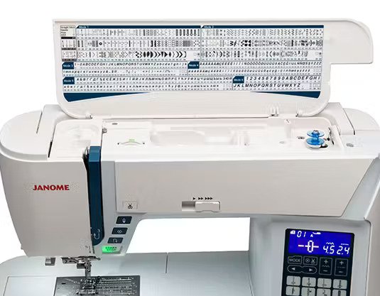 Janome Skyline S6 196 BUILT-IN STITCHES, INCLUDING 10 BUTTONHOLES plate