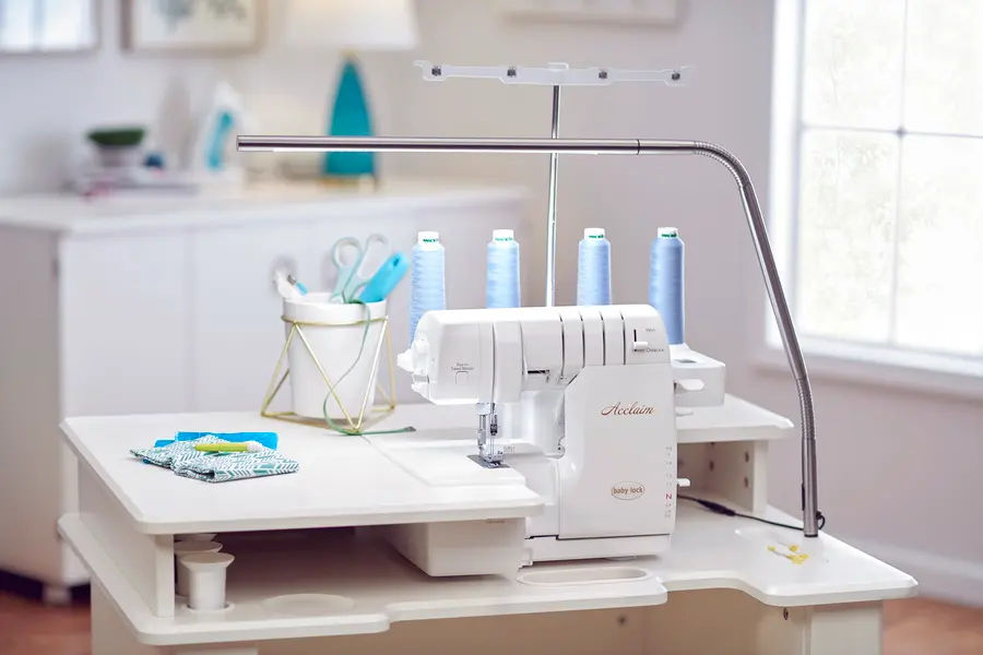Baby Lock Acclaim Serger Machine on the table