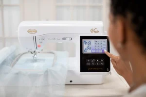 Baby Lock Vesta Sewing and Embroidery Machine automatic hands-free functions