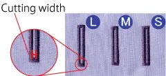 Juki HZL-DX Series Sewing Machine Cutting width adjustment of the buttonhole