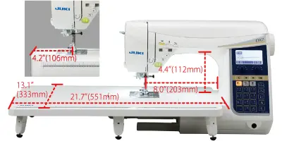 Juki HZL-DX Series Sewing Machine LARGE SEWING SPACE