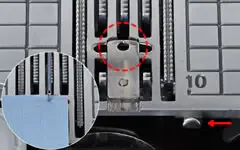NEEDLE HOLE FOR STRAIGHT STITCHES