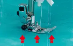 the presser foot slightly floated