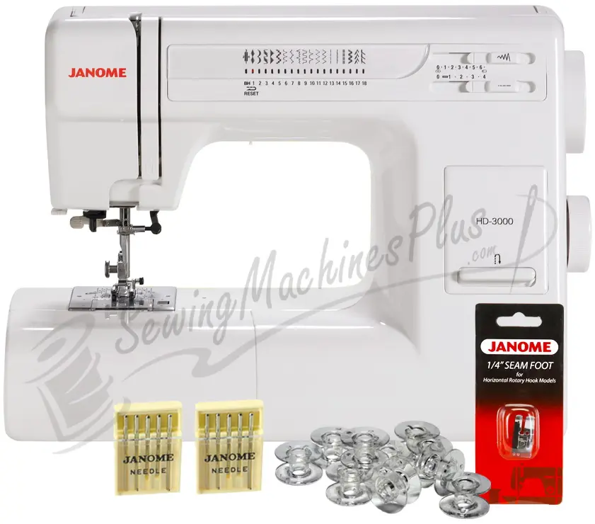 Janome HD3000 Sewing Machine with free bonus