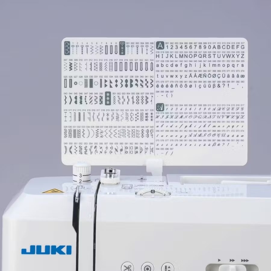 Juki HZL-HT740 Sewing Machine stitch patterns plate