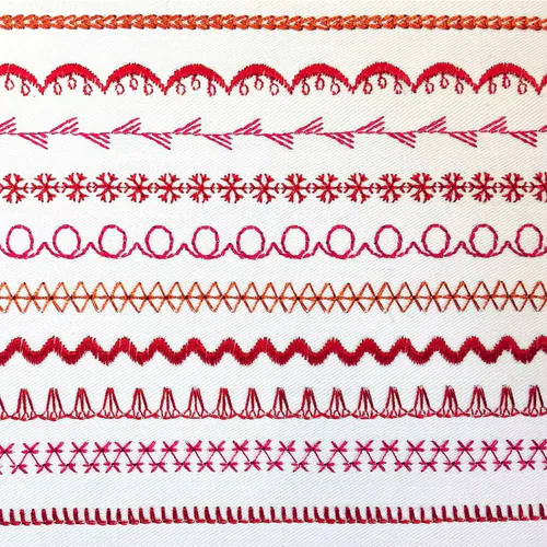 Elna eXperience 530 stitch examples