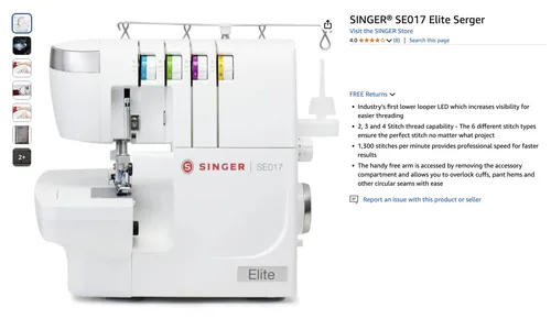 Singer Elite SE017 Serger Machine review