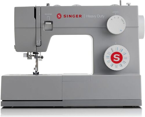 Front-facing view of the gray Singer Heavy Duty 4423 sewing machine