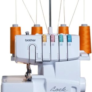 Brother 1034D serger overlock machine with four threads and color-coded dials
