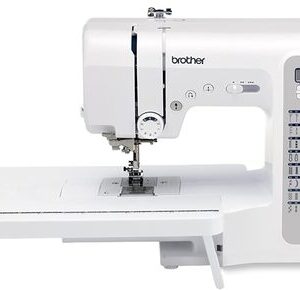 Brother CP100X computerized sewing & quilting machine with extension table, front view