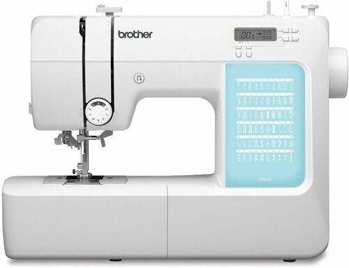 Brother CP60X computerized sewing machine with LCD and stitch chart