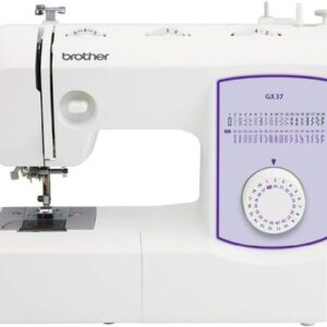 Brother GX37 sewing machine front view with 37-stitch dial and free-arm