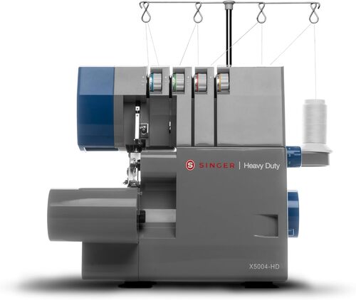 Singer X5004-HD Heavy Duty serger and overlock machine, front view with thread cones