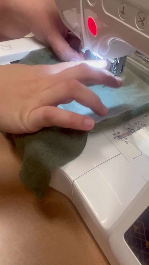 Regular fabric sewing underway on the Brother SE700