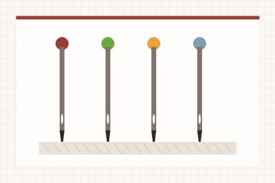Original editorial illustration for Sewing Machine Needle Sizes and Types Explained