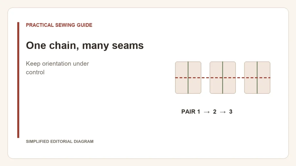 Simplified editorial diagram: One chain, many seams. Keep orientation under control.