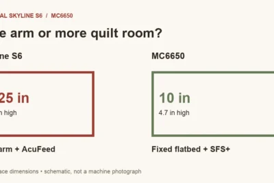 Original Skyline S6 and MC6650 workspace comparison: 8.25 versus 10 inches wide, both 4.7 inches high.