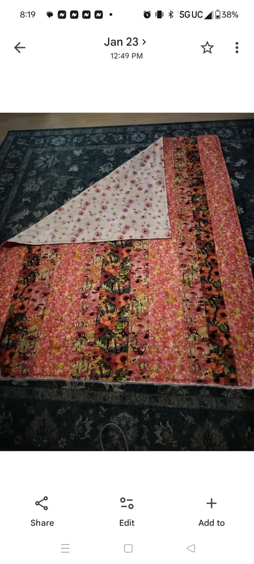 A quilt shared by an owner reporting several years of use.