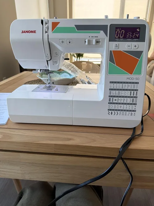 The MOD-50 on an owner’s sewing table.
