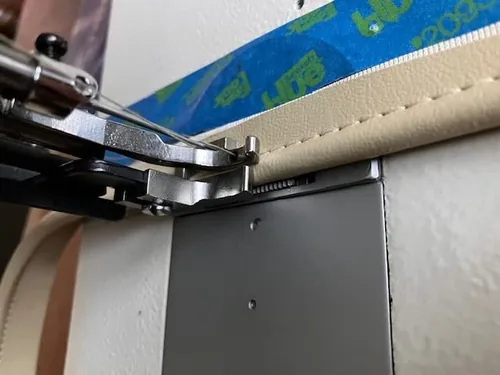 The CP206RL needle area photographed by a different owner using an additional presser foot.