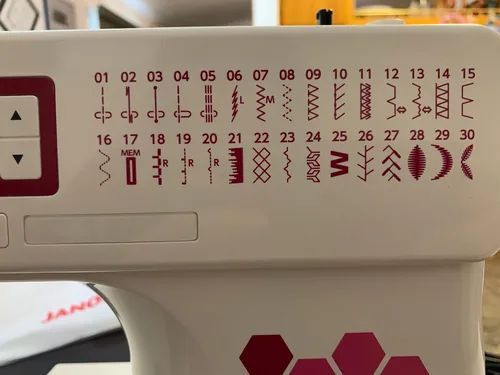 The C30 stitch chart and selection controls in a customer’s close-up.