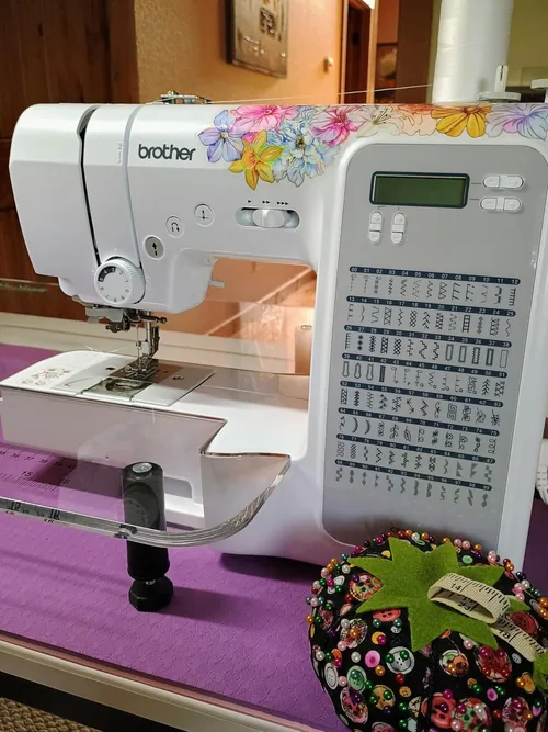 An owner’s CP100X with an added SewSteady deck; this is an aftermarket accessory.