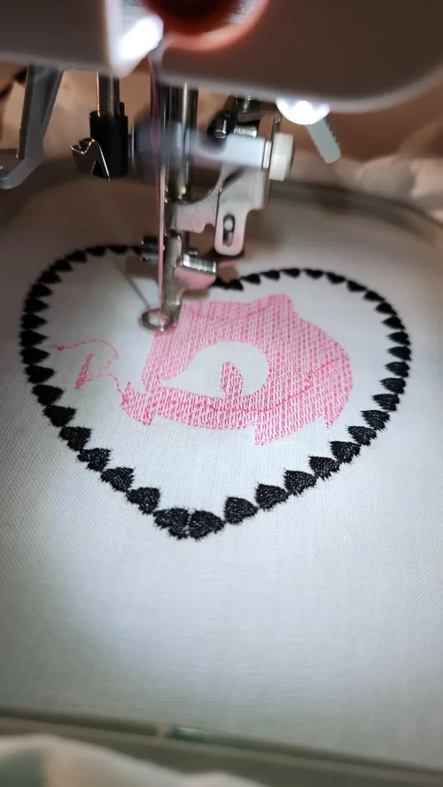 An EOC05 owner’s embroidery in the hoop.