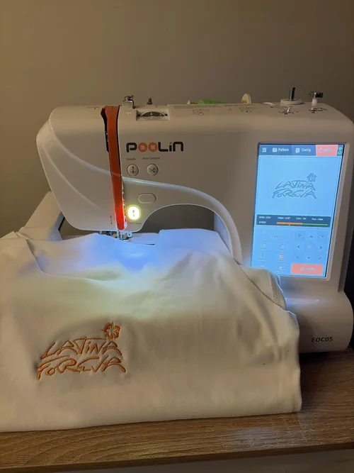 An embroidery project at an EOC05 owner’s machine.
