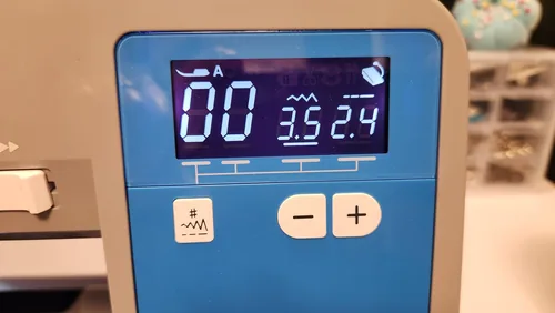 The Loft 100 controls photographed by an owner using it for garment construction.
